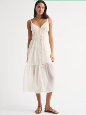 NWT Abercrombie Duster Button Through Midi Dress